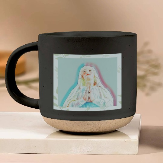 Virgin Mary Praying Pottery Mugs