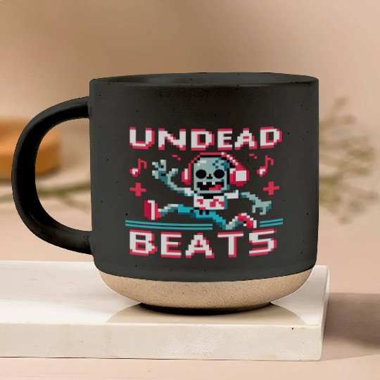 Undead Beats - 8-bit Zombie Groove Pottery Mugs