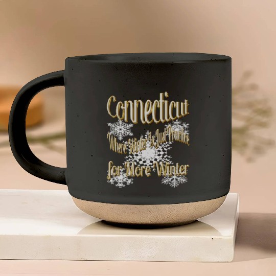 Connecticut winter Pottery Mugs