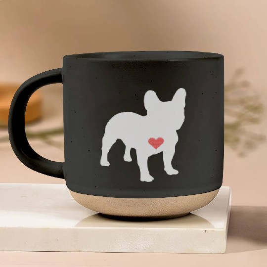 I Heart My Frenchie Pottery Mugs