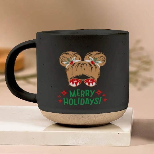 Merry holidays Pottery Mugs