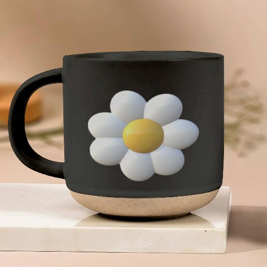 White Flower Pottery Mugs