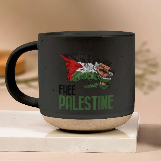 FREE PALESTINE FLAG GAZA Pottery Mugs