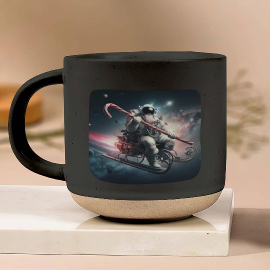 Future Santa Claus in Space Pottery Mugs