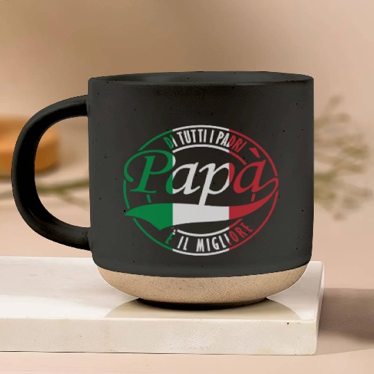 Di Tutti I Padri Papa Italian Flag Father's Day Pottery Mugs