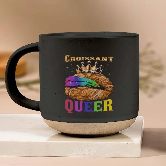 Croissant Queer French Pastry Funny LGBTQ Pottery Mugs