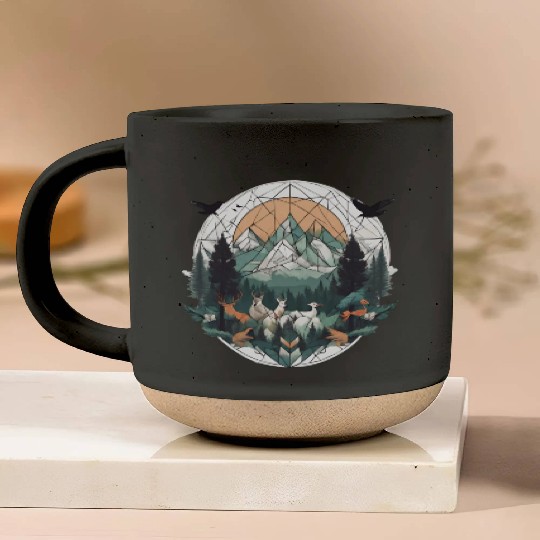 Geoforest Tapestry Pottery Mugs
