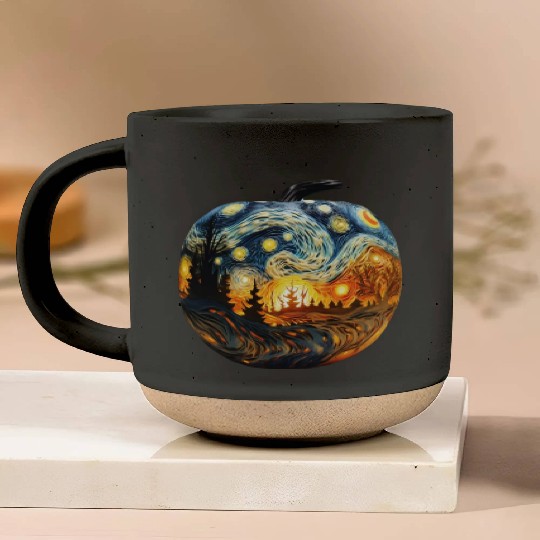 Starry Starry Pumpkin Pottery Mugs