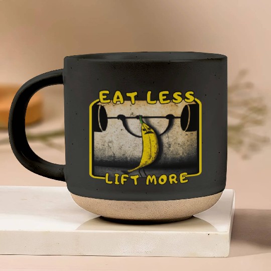 Banana Weightlifting Pottery Mugs