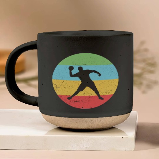 Dodgeball Vintage Retro Dodgeball Player Pottery Mugs