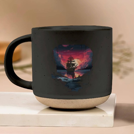 Ice Sailing Iceboat Racing Ice Sailor Winter Pottery Mugs