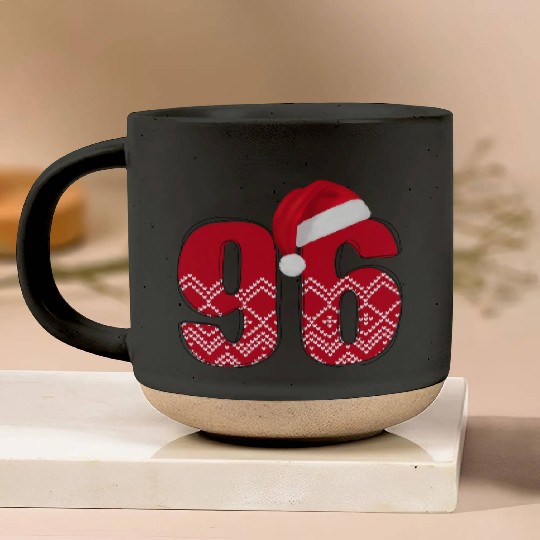 96 Christmas Birthday - Number Ninety Six Pottery Mugs