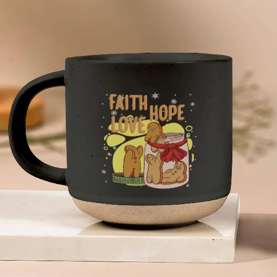 Faith Hope Love Religious Christmas Costume Pottery Mugs