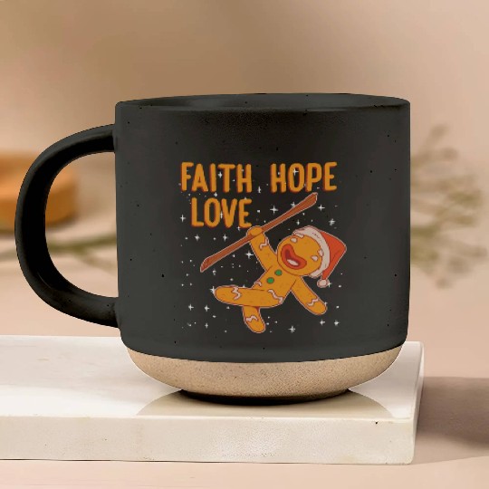 Faith Hope Love Religious Christmas Costume Pottery Mugs