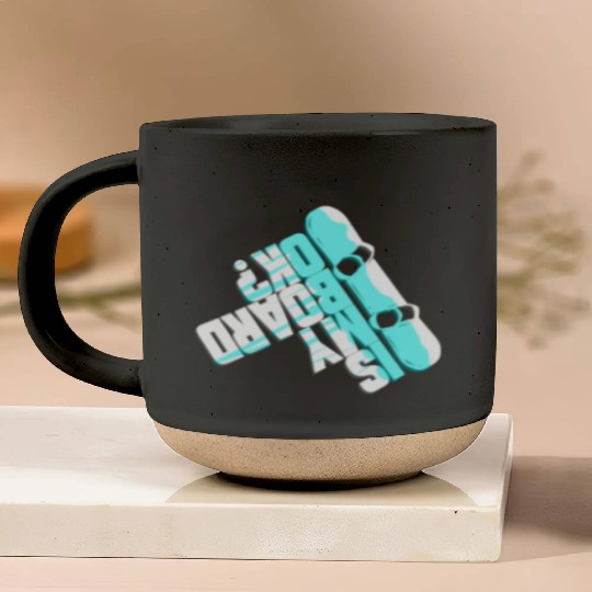 Funny Snowboarding Gift for Winter Holidays Pottery Mugs