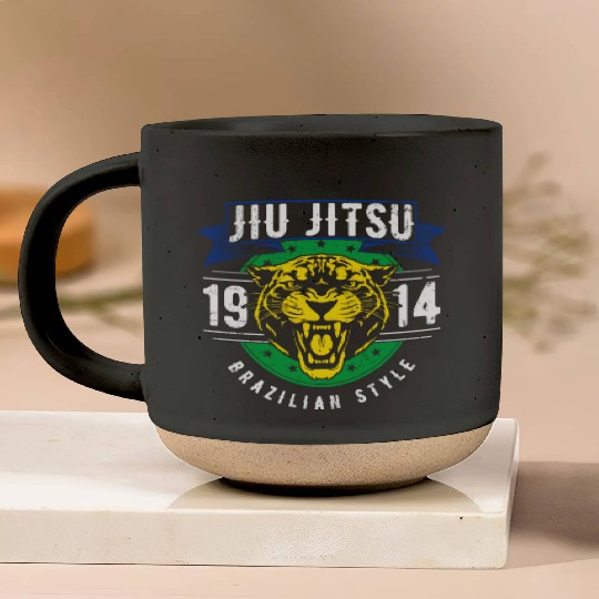 Brazilian Jiu Jitsu 1914 Jaguar head BJJ gift Pottery Mugs