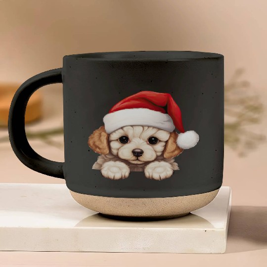 Bichon Frise Christmas Dog Pottery Mugs