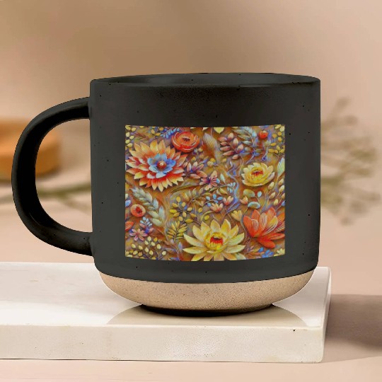 Impressionist Blossoms Tapestry Pottery Mugs
