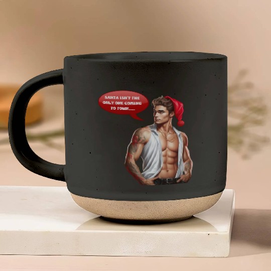 Christmas Nice Cute and Handsome Santa Hat Man Pottery Mugs