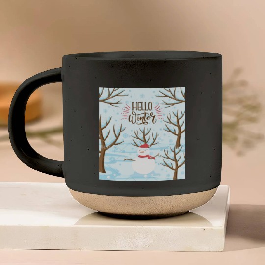 Hello Winter Wonderland Pottery Mugs