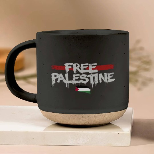 graffiti free palestine Pottery Mugs