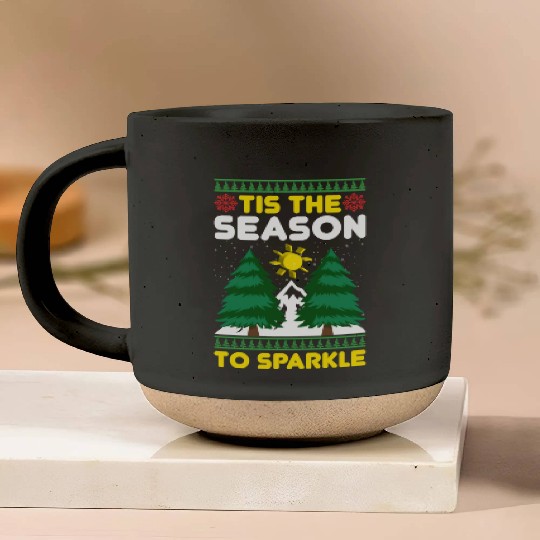 tis the Season to Sparkle Pottery Mugs