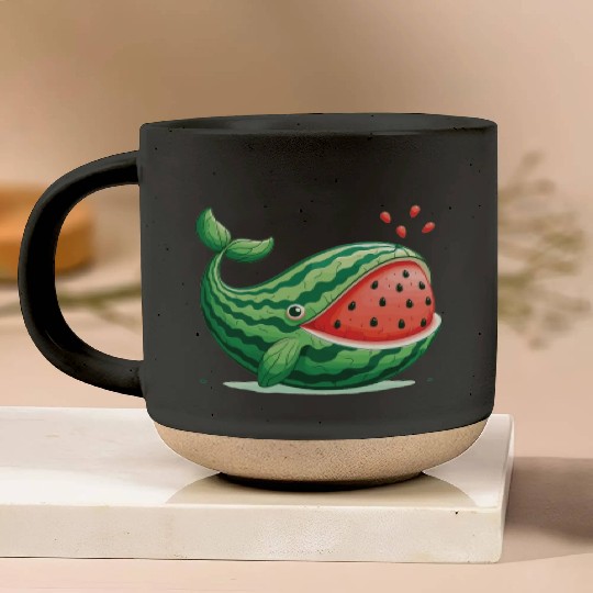 Melon Whale Funny Animal Made Of Vegetables Pottery Mugs