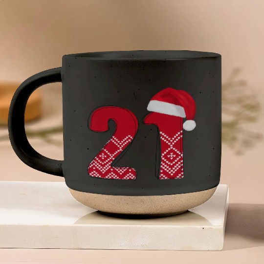 21st Christmas Birthday - Xmas Number Twenty One Pottery Mugs