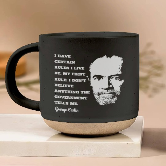 George Carlin Comedy Legend Pottery Mugs