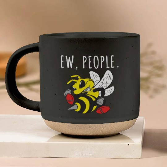Ew People Angry Bee Pottery Mugs