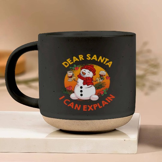Schneemann Dear Santa I can Explain Funny Pottery Mugs