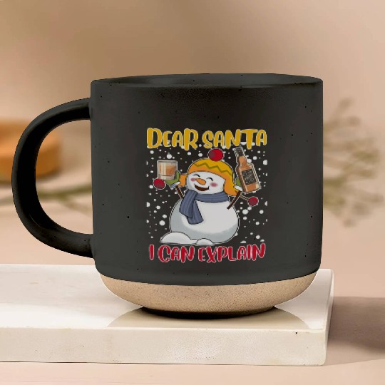 Snowman Dear Santa I can Explain Funny Pottery Mugs
