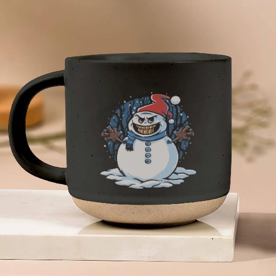 frosty snowman creepy Pottery Mugs
