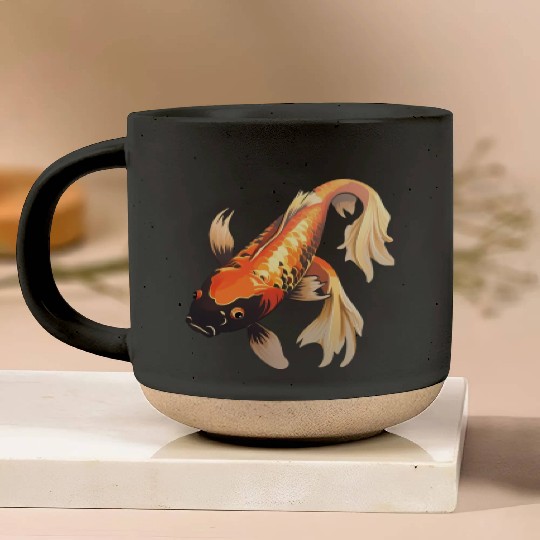 Koi Fish Japanese Carp Pond Pottery Mugs