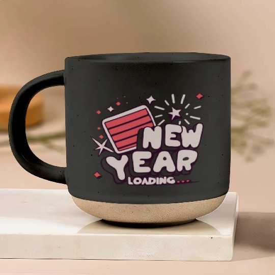 NYE New Year Loading Cheers To Festive New Year's Pottery Mugs