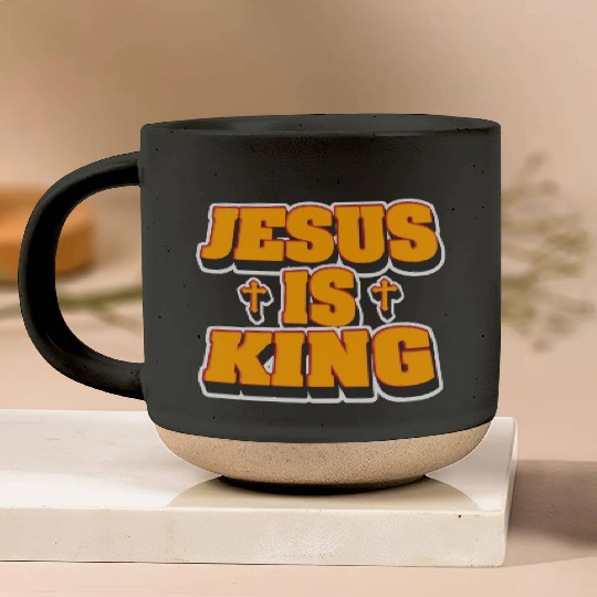 Jesus Is King Love Jesus Christian Christmas Pottery Mugs