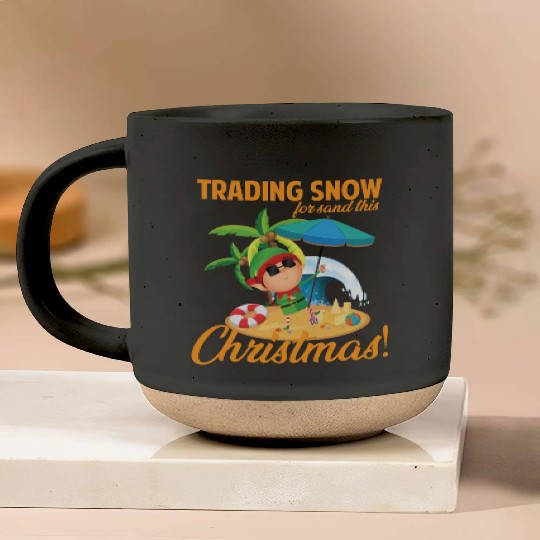 Elf Vacation - Sunny Christmas Fun Pottery Mugs