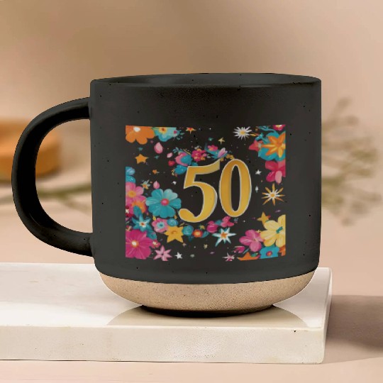 The Radiant Golden Anniversary Pottery Mugs