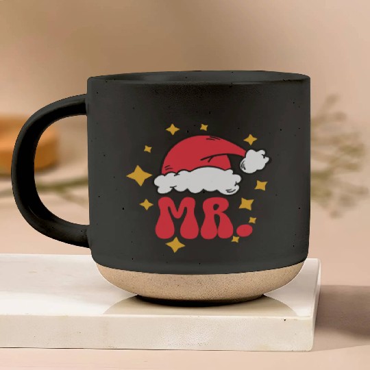 Mr And Mrs Claus Christmas Couples Matching Pajama Pottery Mugs