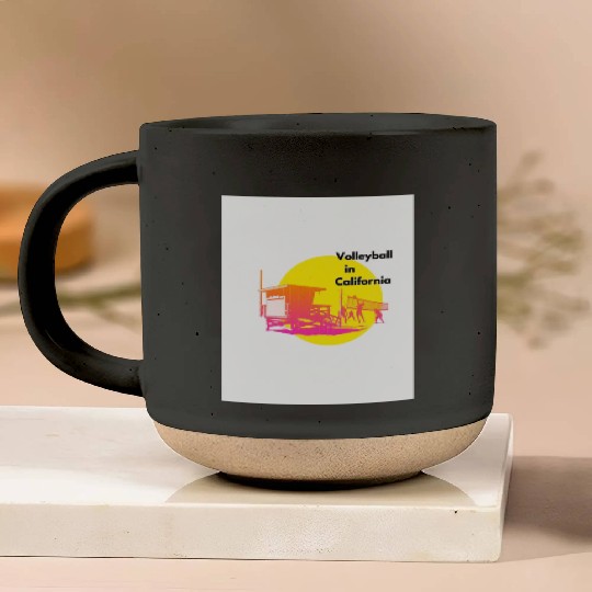 Volleyball in California Pottery Mugs