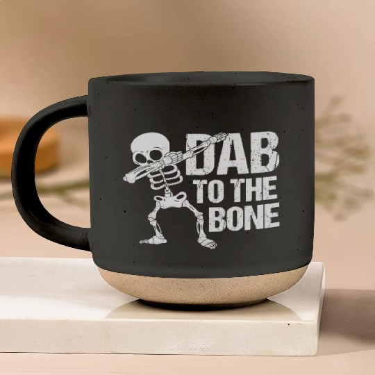 Dab To The Bone Dancing Skeleton Halloween Pottery Mugs