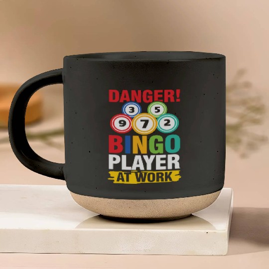 Bingo Player At Work for a Bingo Player Pottery Mugs