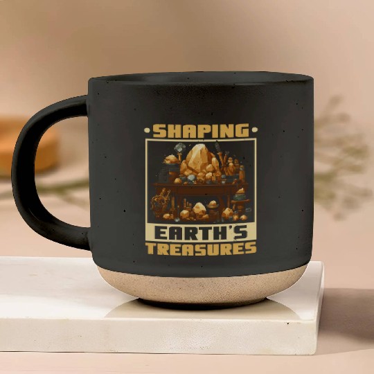 Lapidary Artist Gemstone Stone Collecting Stone Pottery Mugs