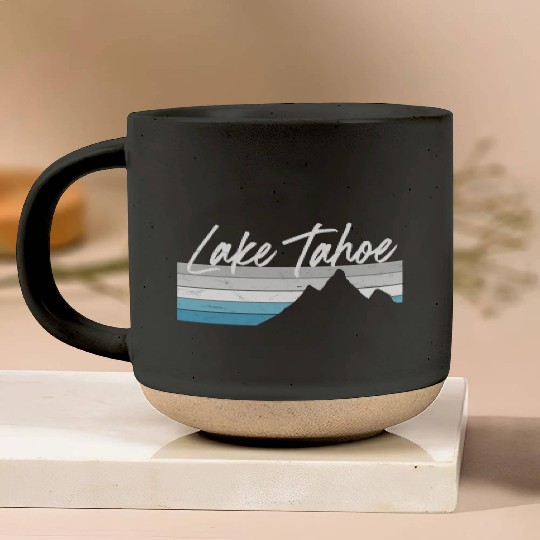 Lake Tahoe Nevada California Mountain Skiing Py Pottery Mugs