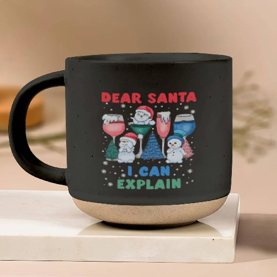 Schneemann Dear Santa I can Explain Funny Pottery Mugs