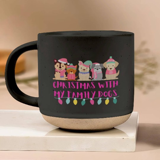 christmas dog lovers mom Pottery Mugs