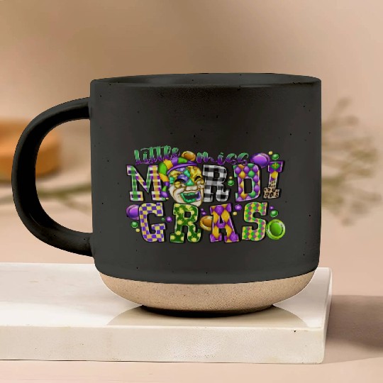 Little Miss Mardi Gras Pottery Mugs