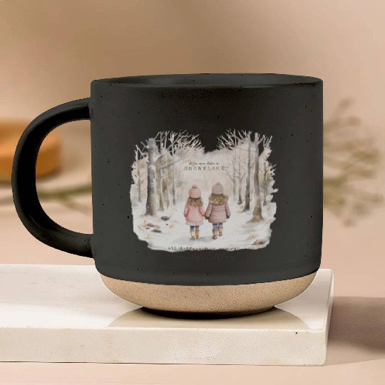 Cute Kids In Winter Wonderland Pottery Mugs