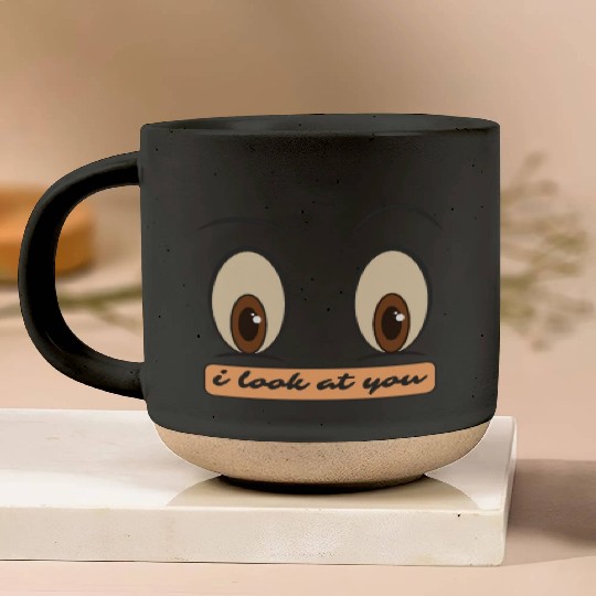 i look at you Pottery Mugs