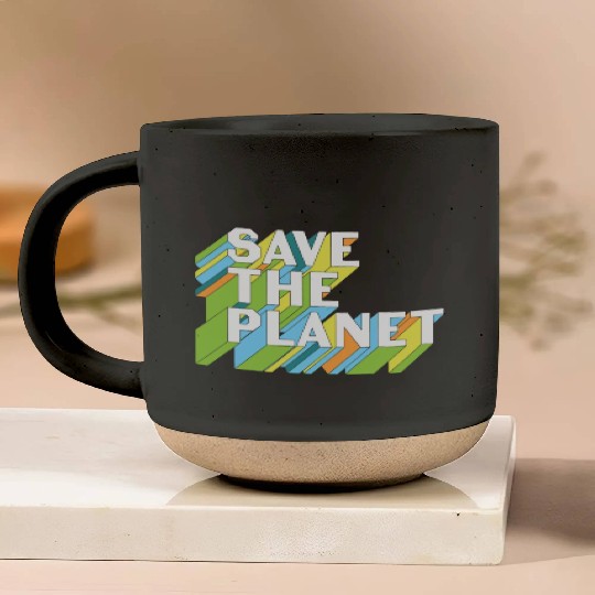 Happy Earth Day Save The Planet Pottery Mugs